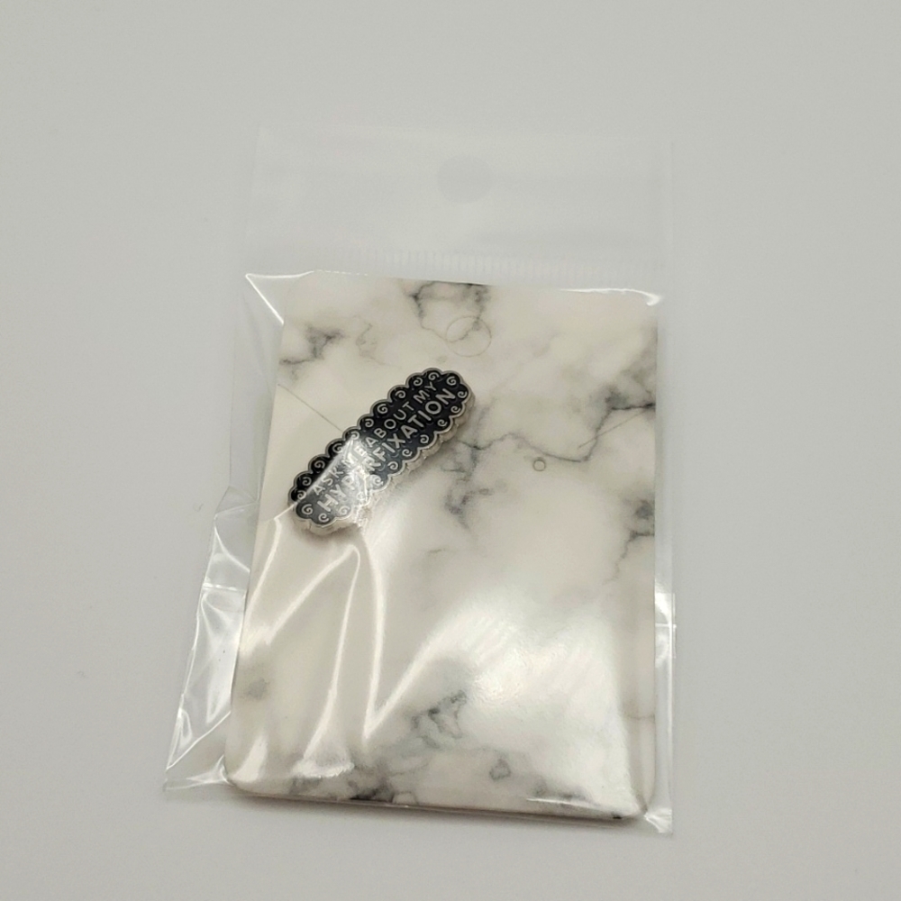 "Ask me about my Hyperfixation" Enamel Pin Brooch - Picture 5 of 7